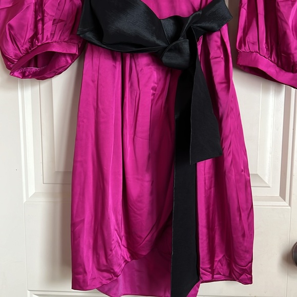 Puff Sleeve Mini Wrap Dress - Picture 9 of 9